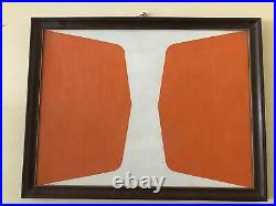 VTG ABSTRACT Original Oil PAINTING Geometric Color Field Hard Edge Signed 1972