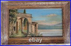 VTG Original Oil Paintings on Canvas by BUSNELLI (Lake LUGANO). New Frame