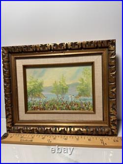 VTG Original Small Art Oil On Canvas/ Board Painting Landscape Signed Allison