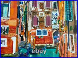 Venice Italy, Acrylic Painting on Canvas, Original, 2020 Aubier Torres