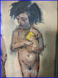 Ventage Painting 19x26 frame hand painted art brewer 61 Really Nice Old Painting