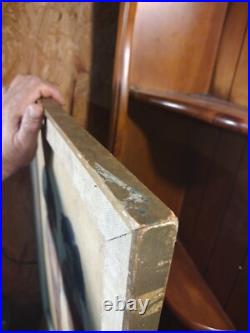Ventage Painting 19x26 frame hand painted art brewer 61 Really Nice Old Painting