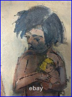 Ventage Painting 19x26 frame hand painted art brewer 61 Really Nice Old Painting