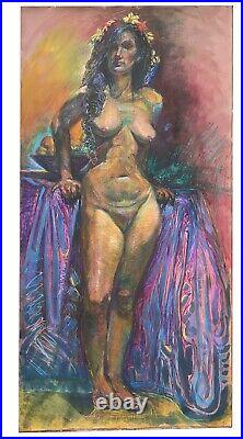 Venus De Fleur, Life-Size, 28x63, Original Pastel Painting, Portrait