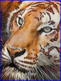 Vera V. Goncharenko Hiding Original Oil on Canvas Signed Tiger COA
