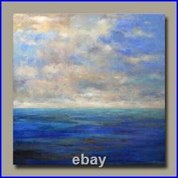 Very large Painting Original Acrylic on Canvas Ocean Art. By Hunoz 48 x 48