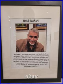 Vibrant Abstract Expressionism Canvas Painting, Bird Alight 2, Basil Arts