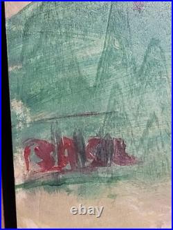 Vibrant Abstract Expressionism Canvas Painting, Bird Alight 2, Basil Arts