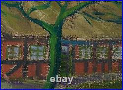 Village house landscape oil on canvas painting