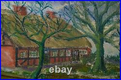 Village house landscape oil on canvas painting