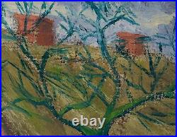 Village house landscape oil on canvas painting