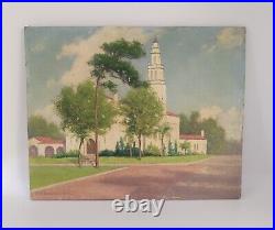 Vintage 1935 American Oil Painting F. H. FRED DANIELS St. Augustine Florida