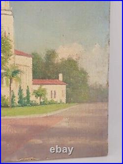 Vintage 1935 American Oil Painting F. H. FRED DANIELS St. Augustine Florida