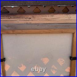 Vintage C. Carson Signed Oil Painting Steam Train Locomotive Wood Frame 12x16