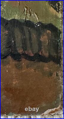 Vintage Clown Library Books Oil Painting Modern Art Wall Hanging Unknown Artist