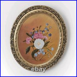 Vintage Framed Still Life Oil Painting Floral Signed Ornate Gilt Chateau Core