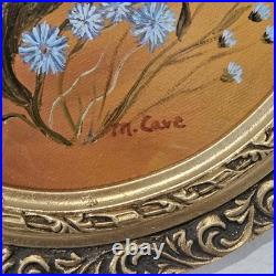 Vintage Framed Still Life Oil Painting Floral Signed Ornate Gilt Chateau Core