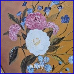 Vintage Framed Still Life Oil Painting Floral Signed Ornate Gilt Chateau Core