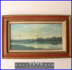 Vintage! Franz Emil Krause 19th Century Oil Landscape Painting! Print Art