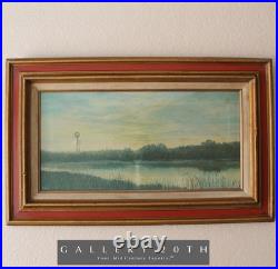 Vintage! Franz Emil Krause 19th Century Oil Landscape Painting! Print Art