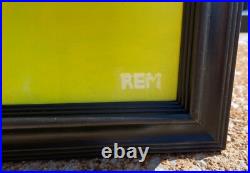 Vintage Geometric Shapes Acrylic Painting Modern Art Wall Hanging Signed Menges