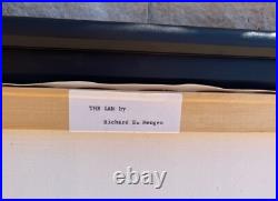 Vintage Geometric Shapes Acrylic Painting Modern Art Wall Hanging Signed Menges