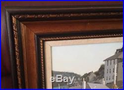 Vintage Gordon Allen Original Framed Oil Painting On Canvas Brixham Harbour