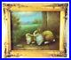 Vintage-Oil-Painting-Of-Bunny-Rabbits-And-Landscape-Gold-Gilt-Wooden-Frame-01-ci