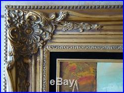 Vintage Original Framed Venice Cityscape Oil Painting on Canvas Signed Irving