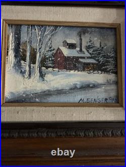 Vintage Original Oil Painting Landscape on Canvas Signed