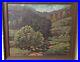 Vintage-Painting-Landscape-Mountains-Trees-Oil-on-Canvas-Carved-Framed-01-bae