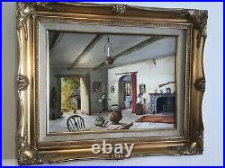 Vintage gilt framed original oil painting on Canvas by Arthur Read