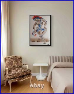 WOMAN CUBISM 12x16 FIGURATIVE ABSTRACT EXPRESSIONIST ORIGINAL ART NEW PAINTING