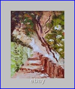 Walkway. Landscape Plain Air. Oil paintings on canvas original