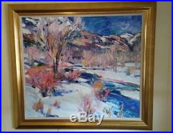 Walt Gonske Taos artist Large 30X 30 Signed Original Oil Painting on Canvas