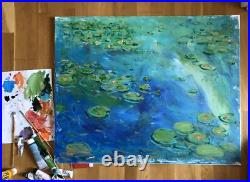 Waterlilies Artwork Impressionist Painting Large Art On Canvas Huge Artwork