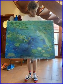 Waterlilies Artwork Impressionist Painting Large Art On Canvas Huge Artwork
