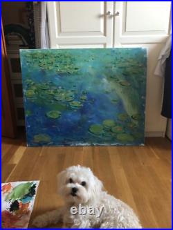 Waterlilies Artwork Impressionist Painting Large Art On Canvas Huge Artwork