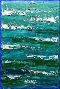 Waves Original Expressionism Acrylic Abstract Canvas