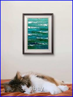 Waves Original Expressionism Acrylic Abstract Canvas