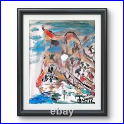 Wildcat Colorful Modern Art Acrylic Painting On Canvas