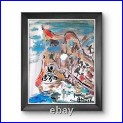 Wildcat Colorful Modern Art Acrylic Painting On Canvas