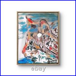 Wildcat Colorful Modern Art Acrylic Painting On Canvas