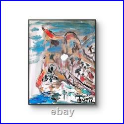 Wildcat Colorful Modern Art Acrylic Painting On Canvas