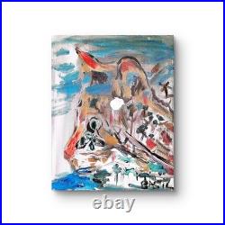 Wildcat Colorful Modern Art Acrylic Painting On Canvas