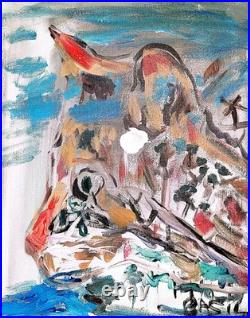 Wildcat Colorful Modern Art Acrylic Painting On Canvas