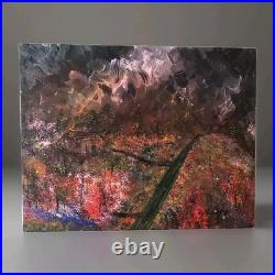 Wildfire Abstract Painting, Original Art on Canvas signed Ready To Hang