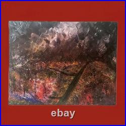 Wildfire Abstract Painting, Original Art on Canvas signed Ready To Hang