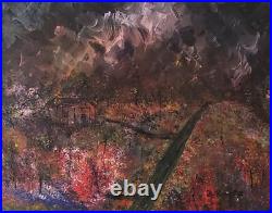 Wildfire Abstract Painting, Original Art on Canvas signed Ready To Hang