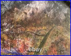 Wildfire Abstract Painting, Original Art on Canvas signed Ready To Hang